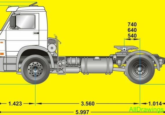 Volkswagen Worker 17 tons (2007) (Tractor) truck drawings (figures)